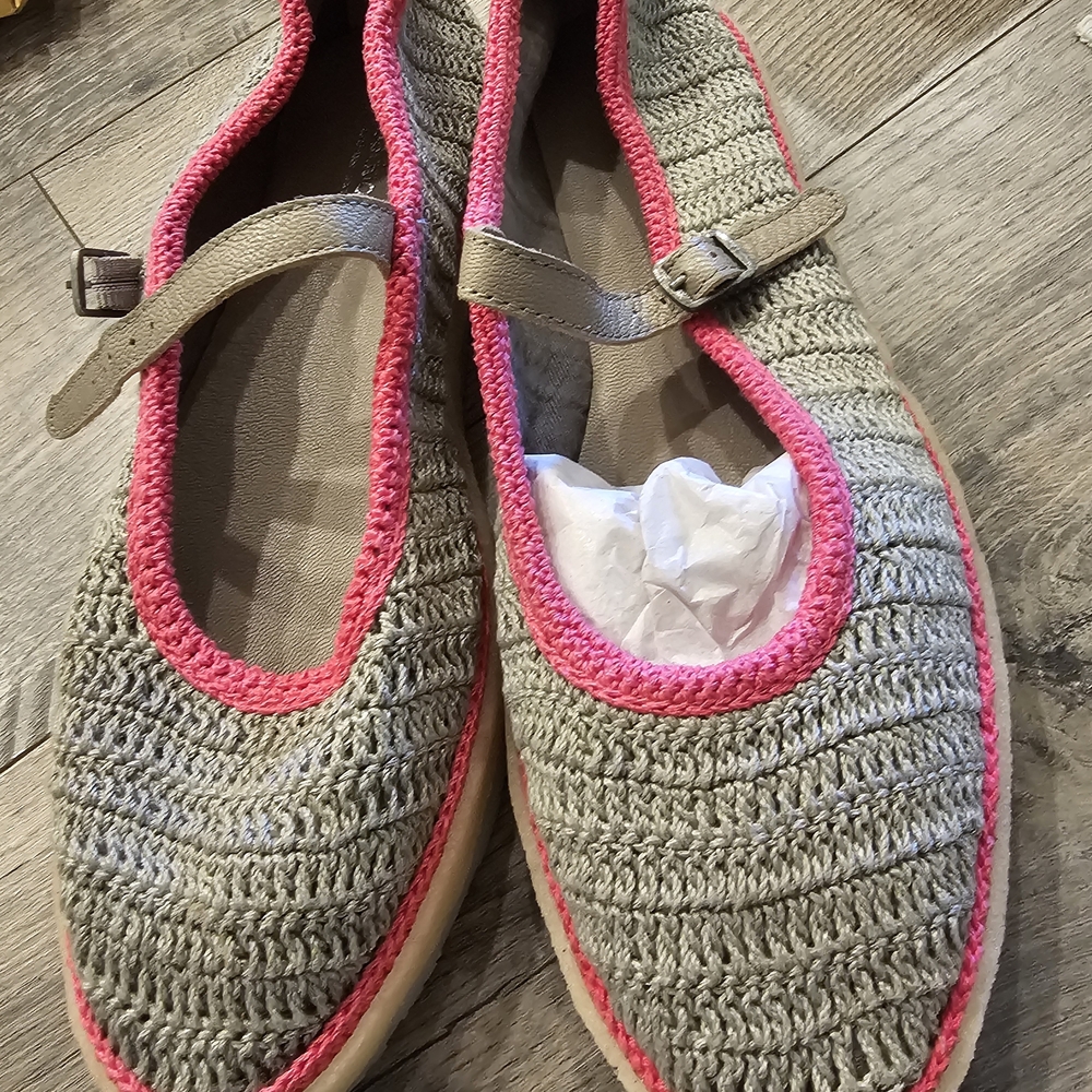 Women's Gray and Pink Loafers - Picture 5 of 9
